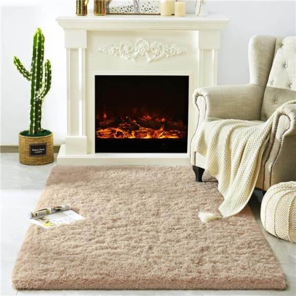 Modern Soft Fluffy Large Shaggy Rug for Bedroom Livingroom Dorm Kids Room Indoor - Picture 6 of 8